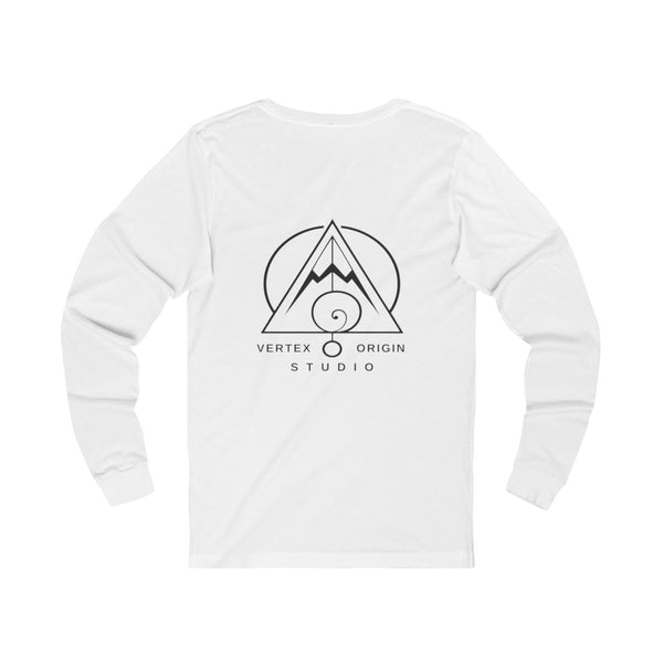 Origin Mark Long Sleeve — White — Back Design