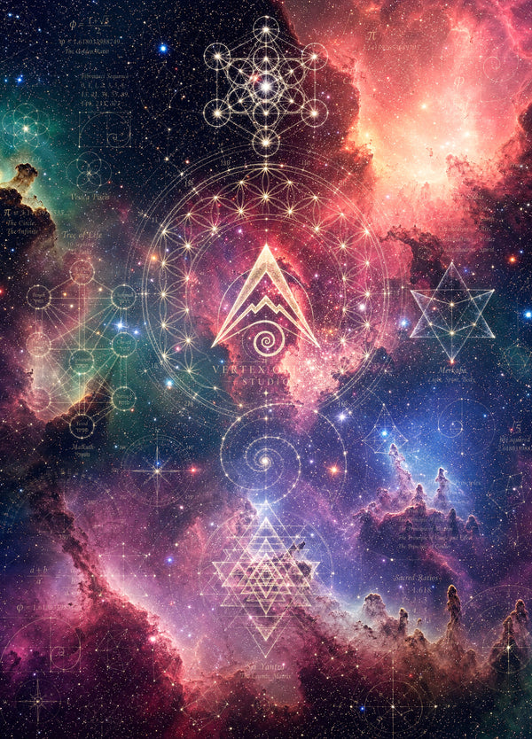 Sacred Geometry Blanket — Cosmic Blueprint — Spring