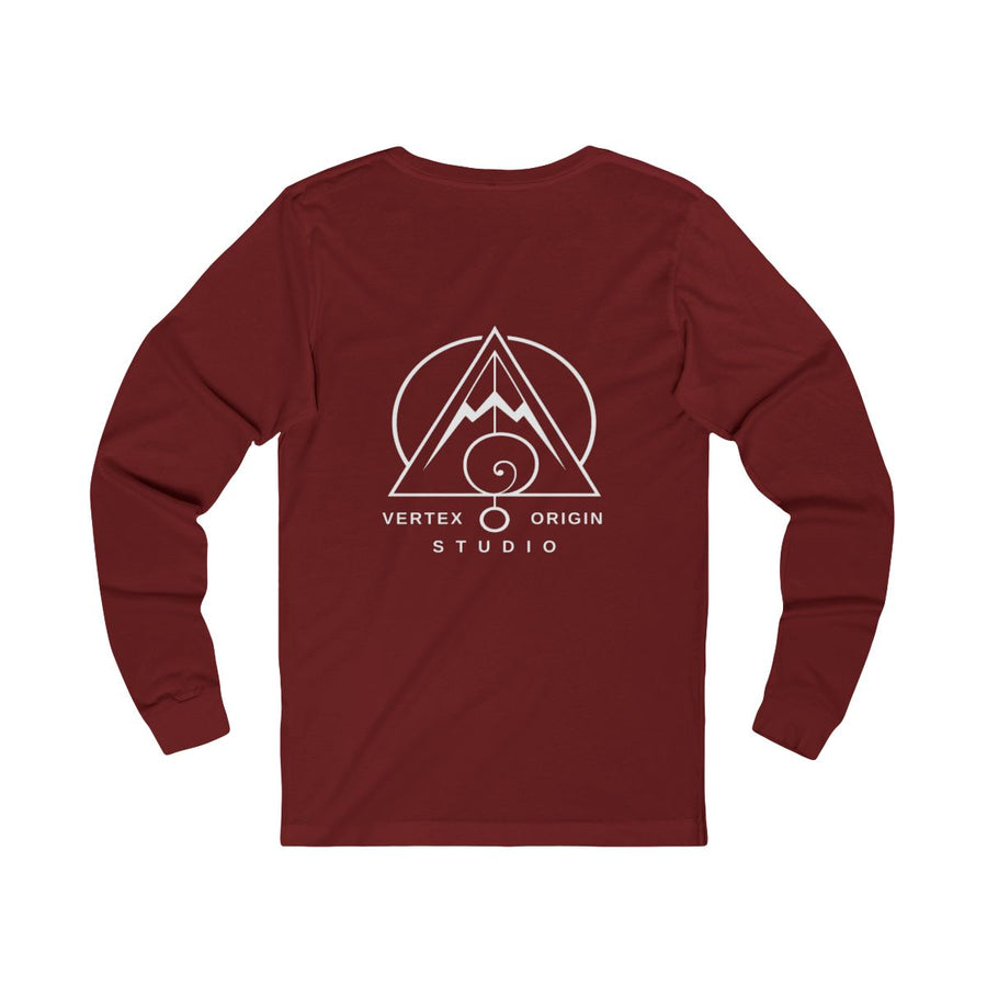 Origin Mark Long Sleeve — Cardinal — Back Design