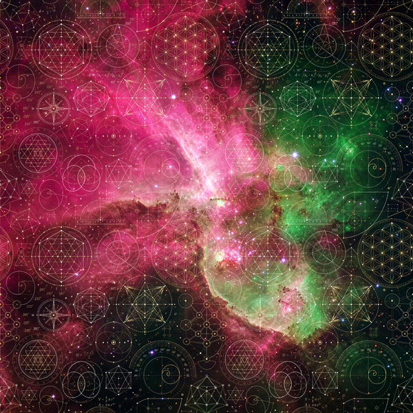 Sacred Geometry Throw Pillow Case — Origin Universe — Spring