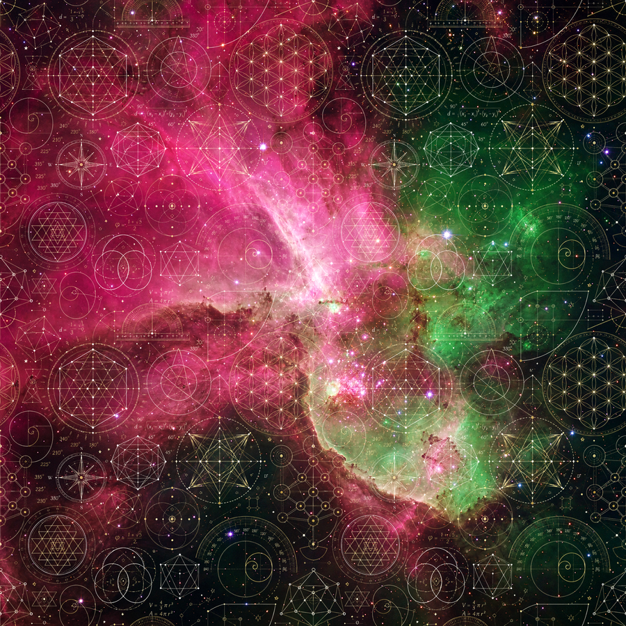 Sacred Geometry Throw Pillow Case — Origin Universe — Spring