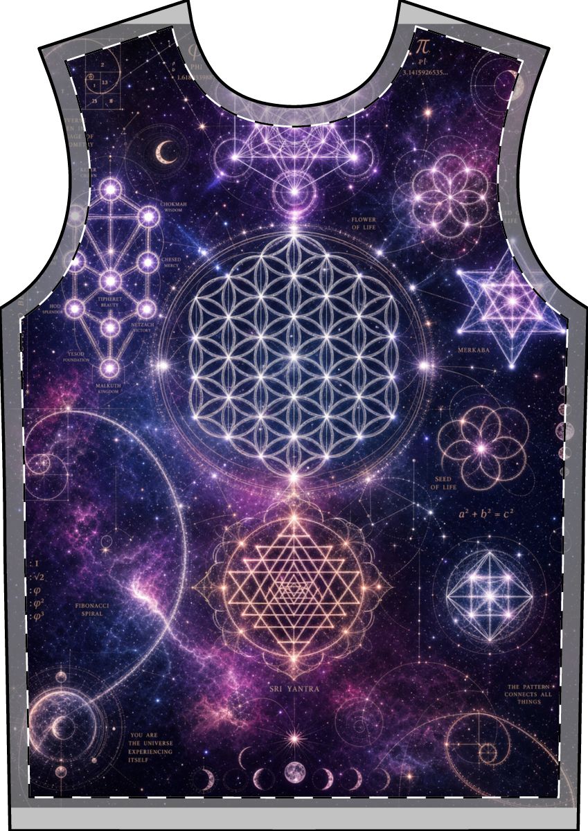 Men's Sacred Geometry Pajama Set — Cosmic Feminine — Front