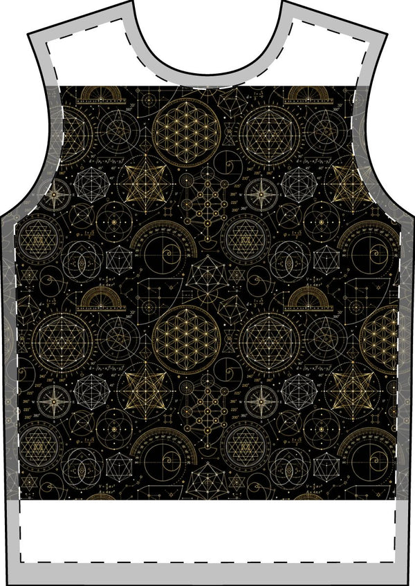 Men's Sacred Geometry Pajama Set — Cosmic Blueprint — Back