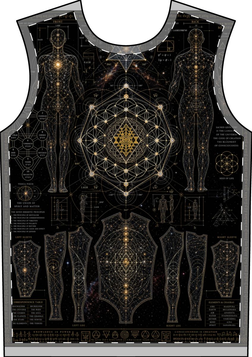 Men's Sacred Geometry Pajama Set — Sacred Blueprint — Back
