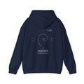 Fibonacci Spiral Hoodie — Navy — Back Design