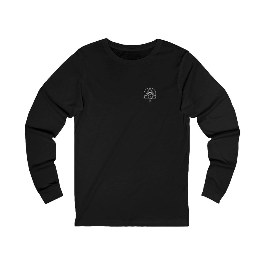Fibonacci Spiral Long Sleeve — Black — Front