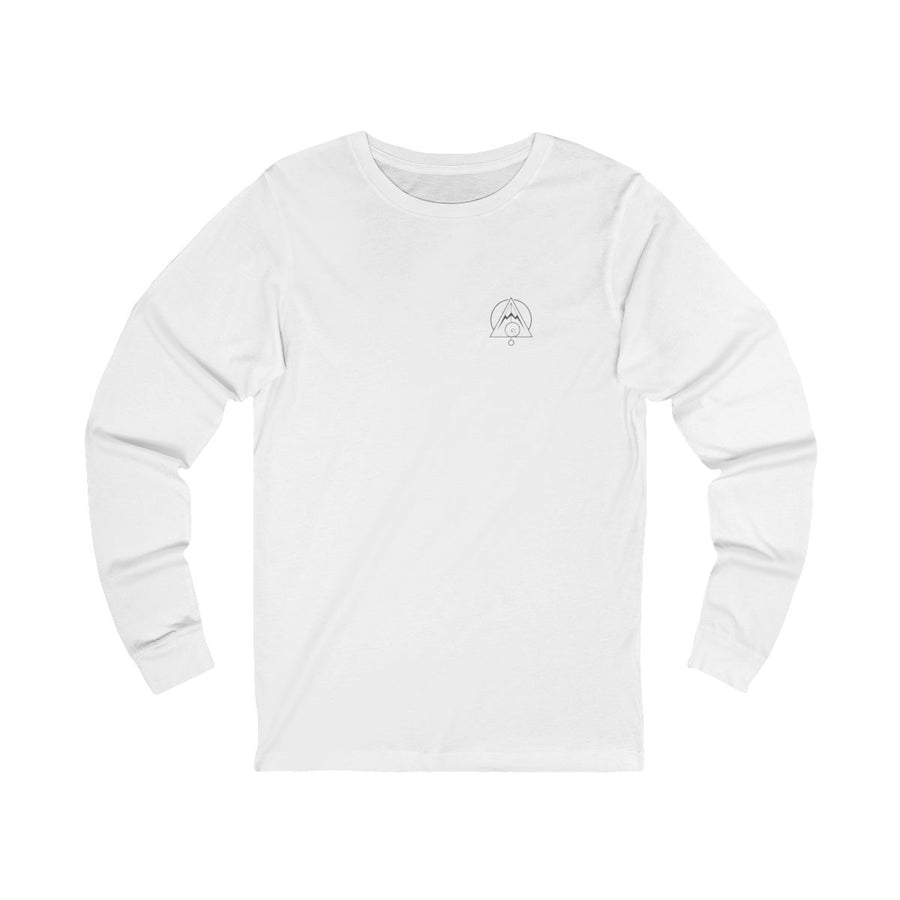 Fibonacci Spiral Long Sleeve — White — Front