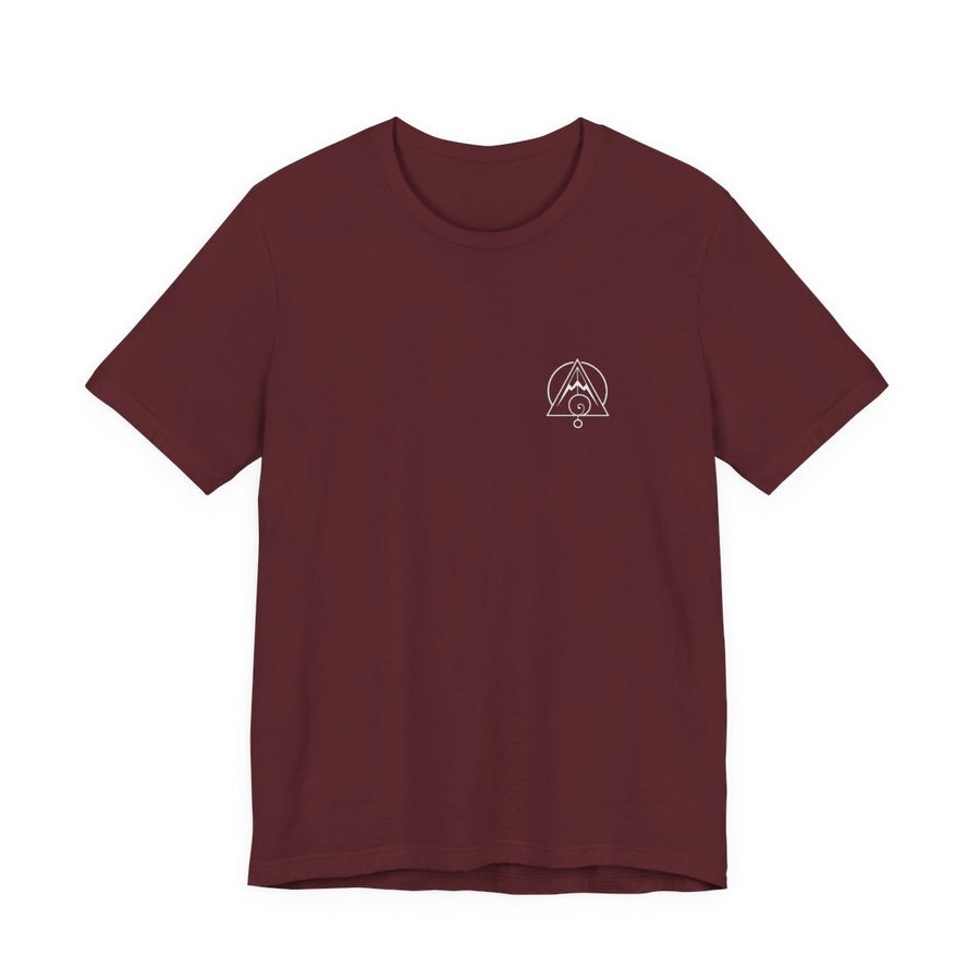 Fibonacci Spiral Tee — Maroon — Front
