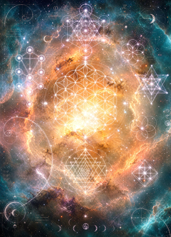 Sacred Geometry Blanket — Cosmic Bloom — Summer
