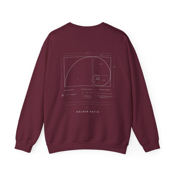 Golden Ratio Crewneck — Maroon — Back Design