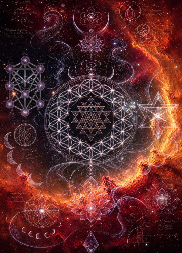 Sacred Geometry Blanket — Sacred Bloom — Autumn