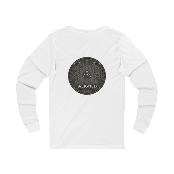 Aligned Long Sleeve — White (Circle) — Back Design