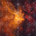 Sacred Geometry Throw Pillow Case — Celestial Weave — Autumn