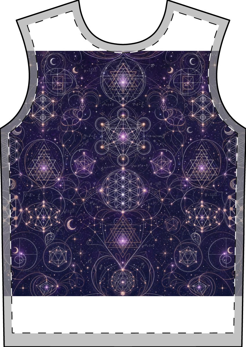 Men's Sacred Geometry Pajama Set — Celestial Weave — Front