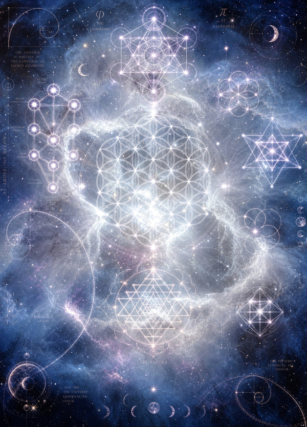 Sacred Geometry Blanket — Cosmic Bloom — Winter