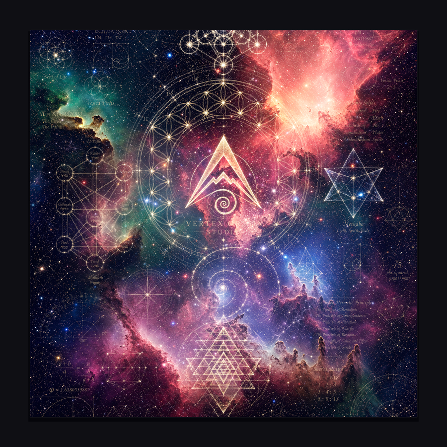 Sacred Geometry Throw Pillow Case — Cosmic Blueprint