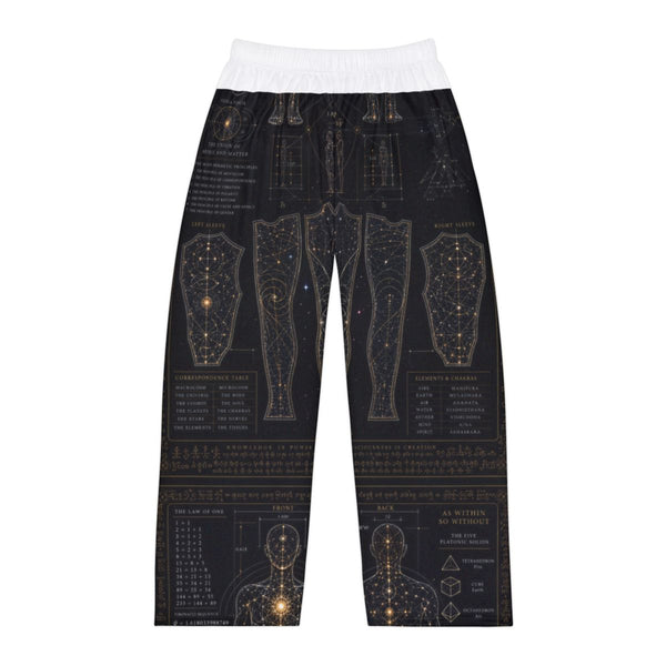 Men's Sacred Geometry Pyjama Pants — Sacred Blueprint — View