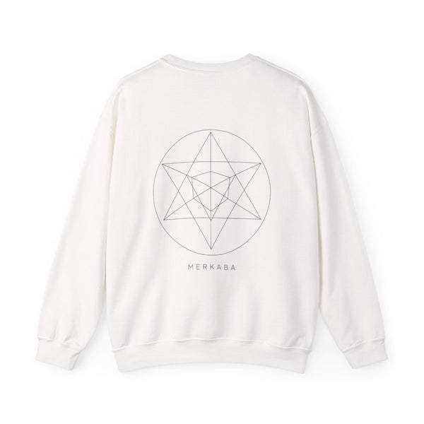 Merkaba Crewneck — White — Back Design