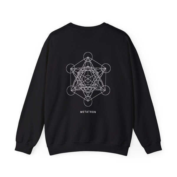 Metatron Crewneck — Black — Back Design