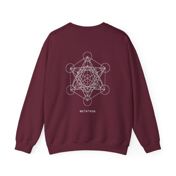 Metatron Crewneck — Maroon — Back Design