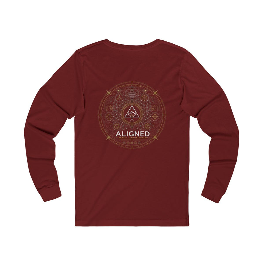 Aligned Long Sleeve — Cardinal — Back Design