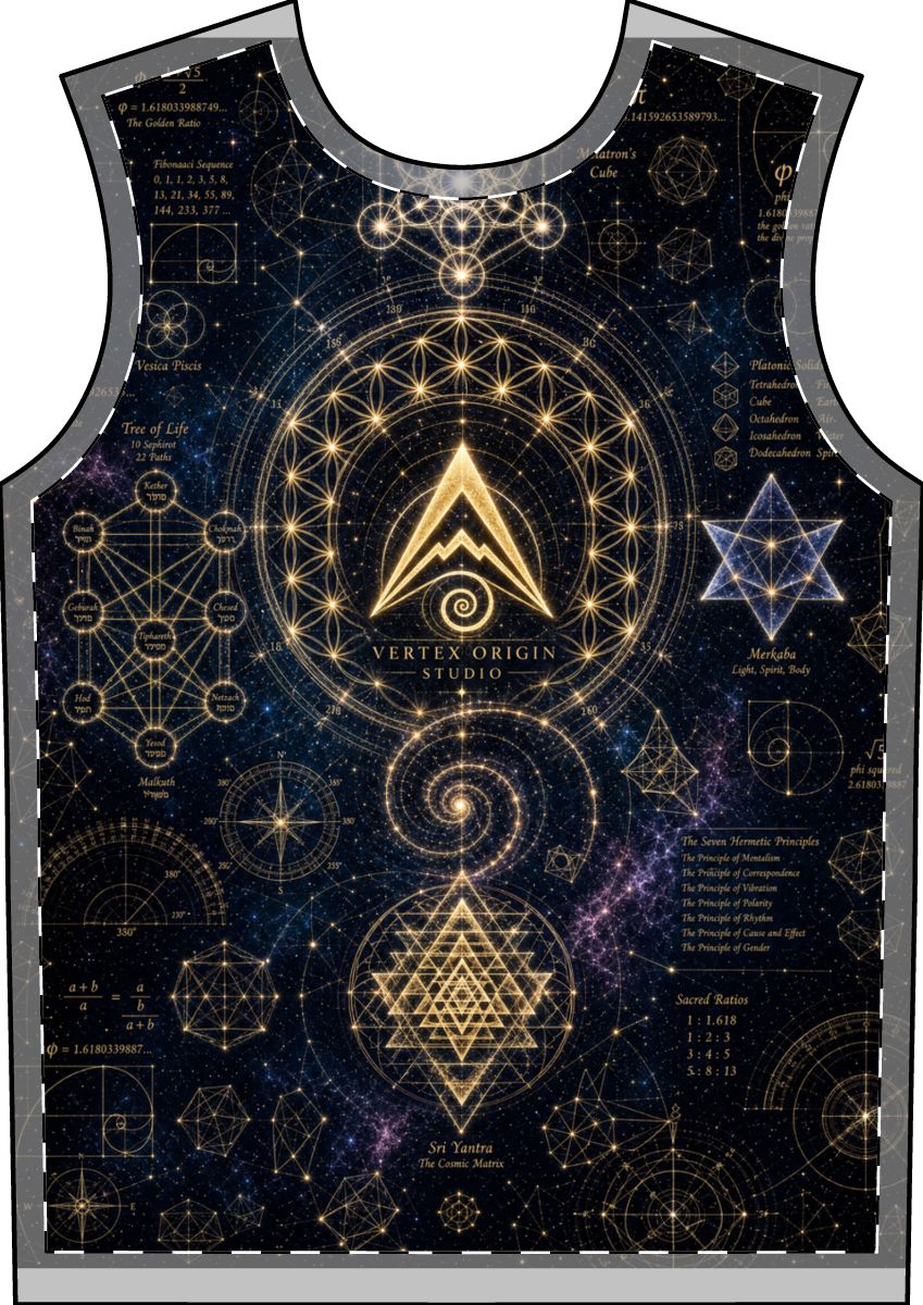 Men's Sacred Geometry Pajama Set — Origin Universe — Back