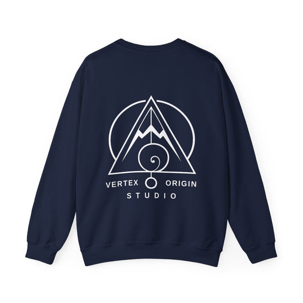 Origin Mark Crewneck — Navy — Back Design