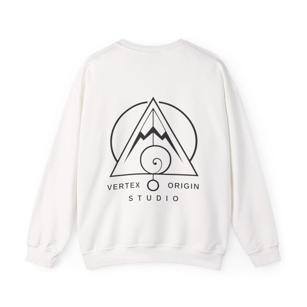 Origin Mark Crewneck — White — Back Design
