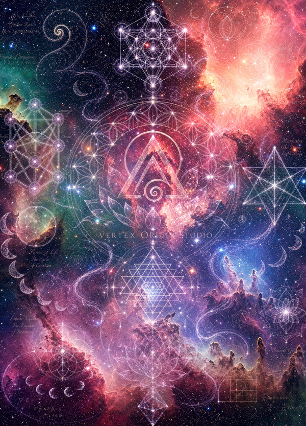 Sacred Geometry Blanket — Divine Origin — Spring