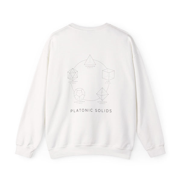 Platonic Solids Crewneck — White — Back Design