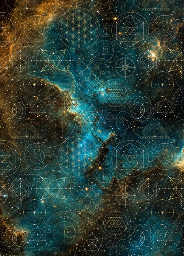 Sacred Geometry Cotton Duvet Cover — Origin Universe — Summer