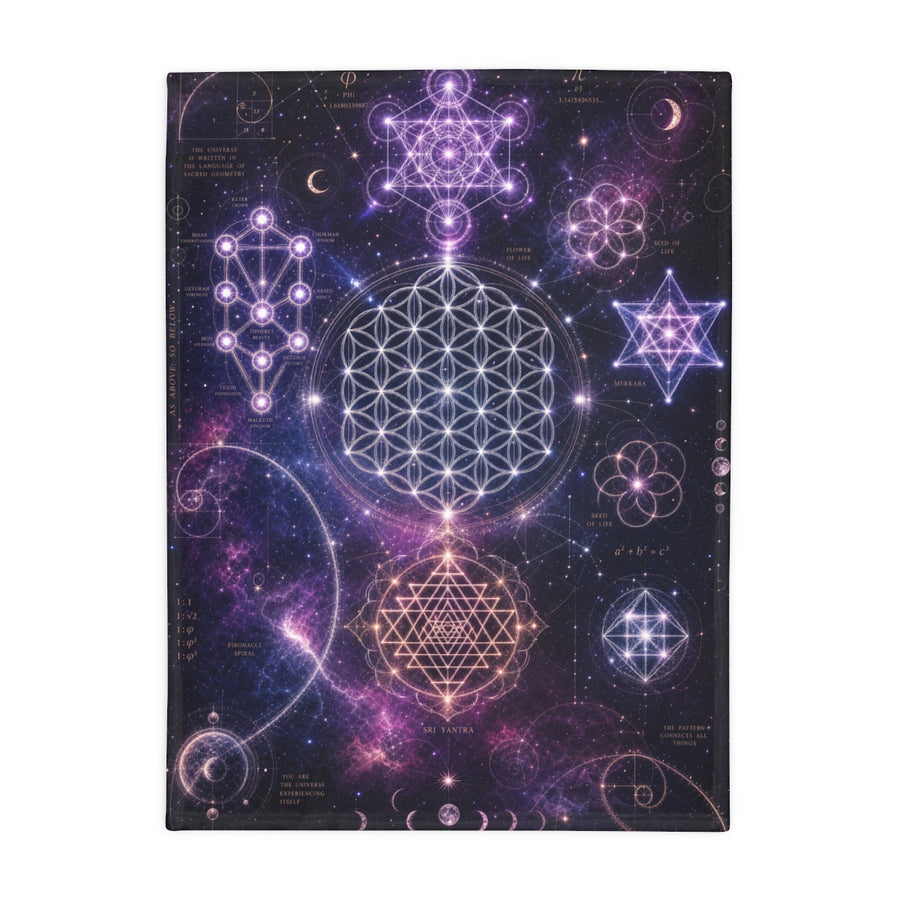 Sacred Geometry Blanket — Cosmic Feminine