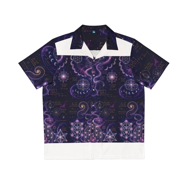 Haut de pyjama géométrie sacrée — Origine divine (Hawaiian Shirt Style)