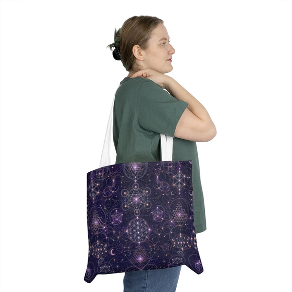Sac fourre-tout géométrie sacrée — Tissu céleste
