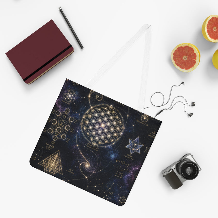 Sacred Geometry Tote Bag — Cosmic Constellation