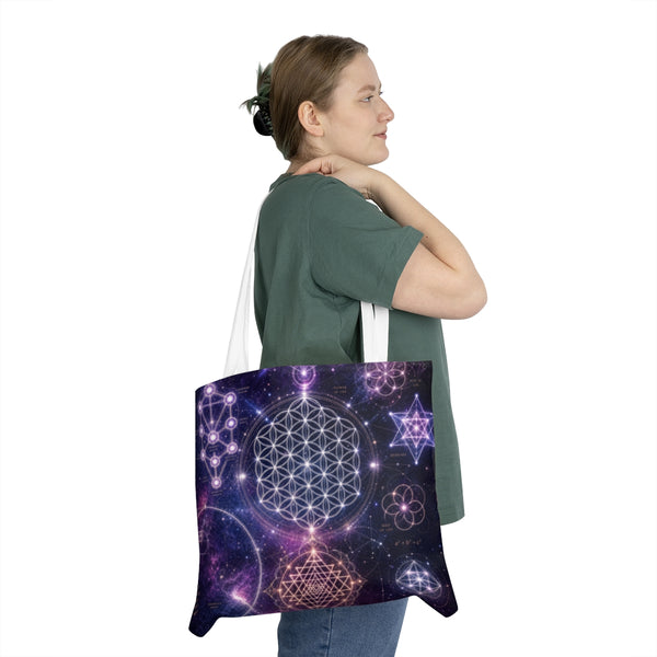 Sacred Geometry Tote Bag — Cosmic Bloom