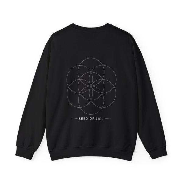 Seed of Life Crewneck — Black — Back Design