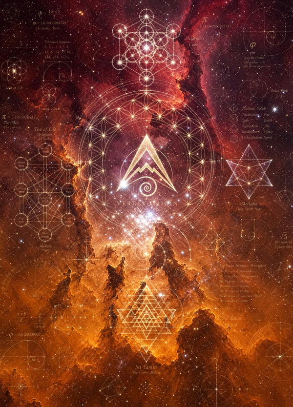 Sacred Geometry Blanket — Cosmic Blueprint — Autumn
