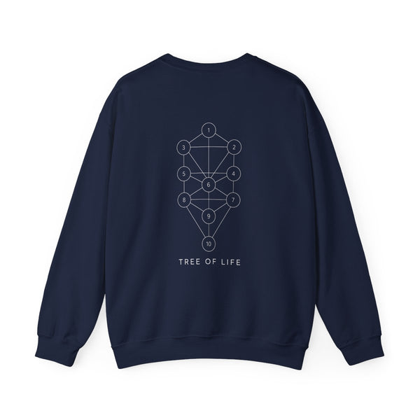 Tree of Life Crewneck — Navy — Back Design