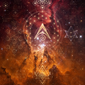 Sacred Geometry Throw Pillow Case — Cosmic Blueprint — Autumn