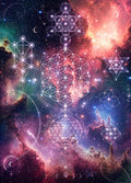 Sacred Geometry Blanket — Cosmic Bloom · Spring