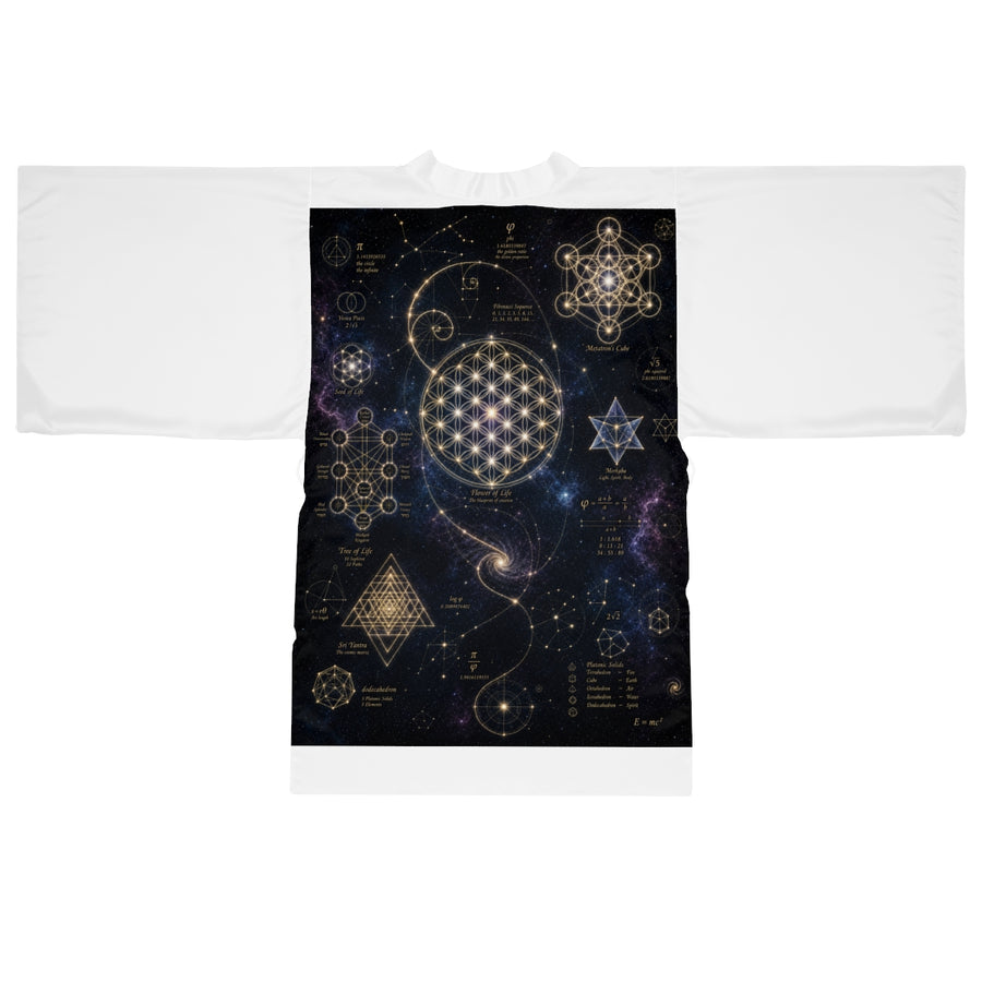 Sacred Geometry Kimono Robe — Cosmic Constellation — Front