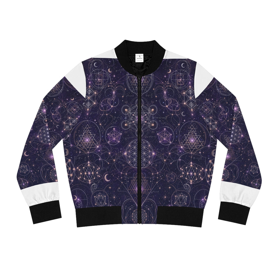 Women's Sacred Geometry Bomber Jacket — Celestial Weave