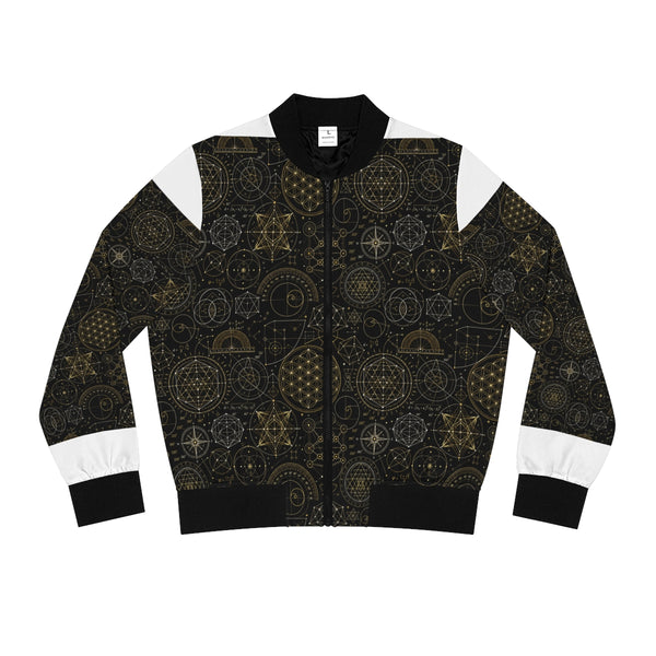 Veste bomber géométrie sacrée — Plan cosmique