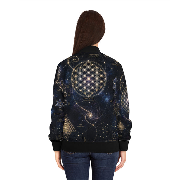 Veste bomber géométrie sacrée — Constellation cosmique