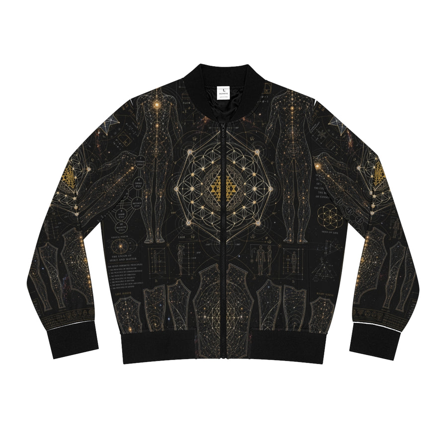 Women's Sacred Geometry Bomber Jacket — Sacred Blueprint