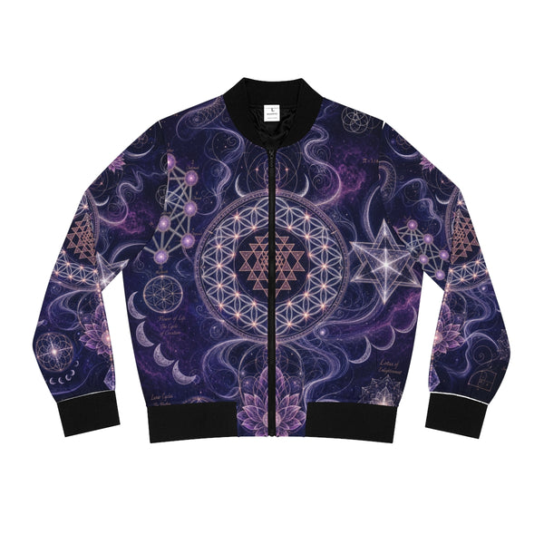 Women's Sacred Geometry Bomber Jacket — Sacred Bloom