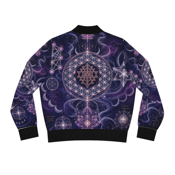 Women's Sacred Geometry Bomber Jacket — Sacred Bloom
