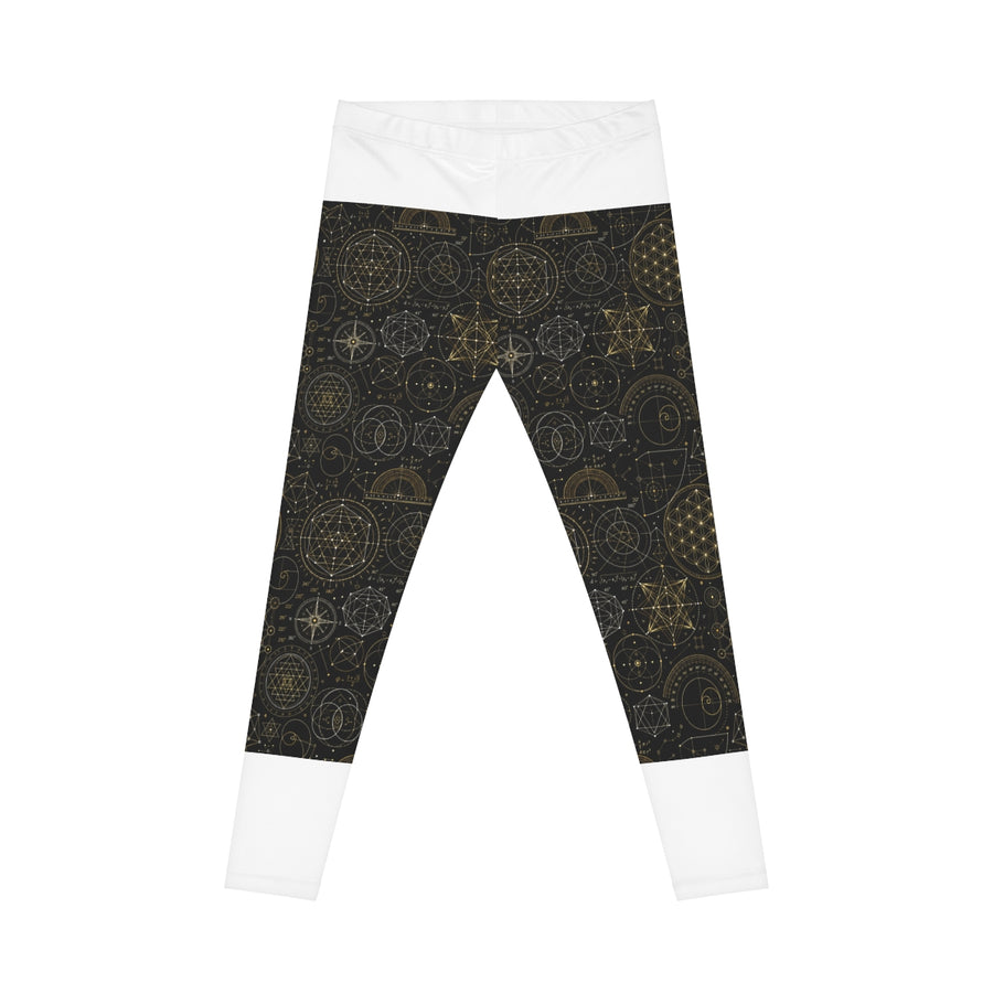 Women's Sacred Geometry Leggings — Cosmic Blueprint
