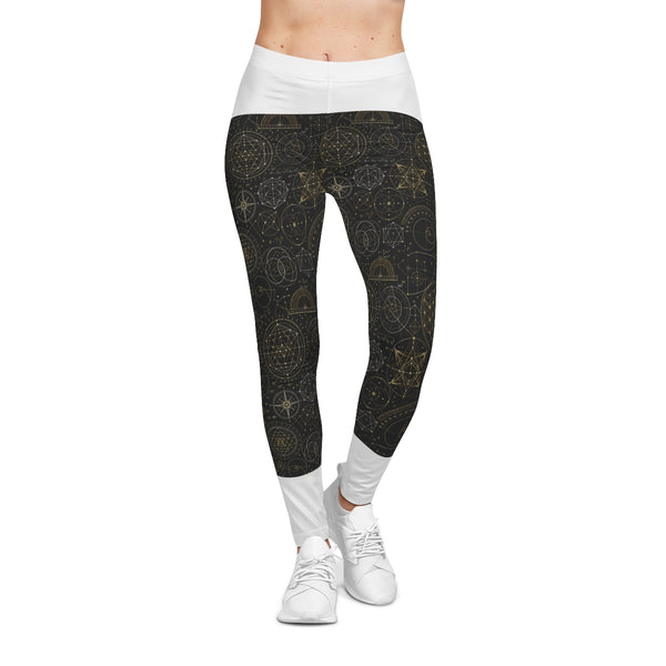 Women's Sacred Geometry Leggings — Cosmic Blueprint
